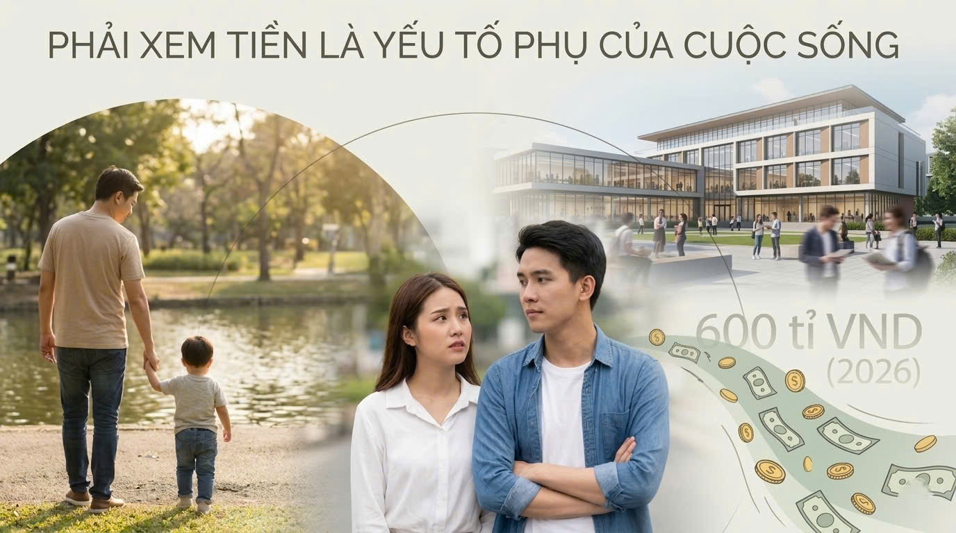 Phải xem tiền là yếu tố phụ của cuộc sống