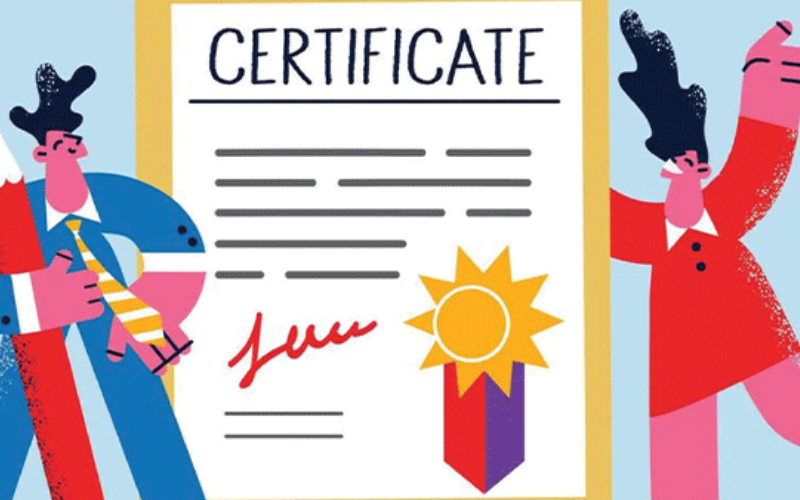 Chứng nhận của TT NN Dream English có nộp vào các cơ quan nhà nước được không?