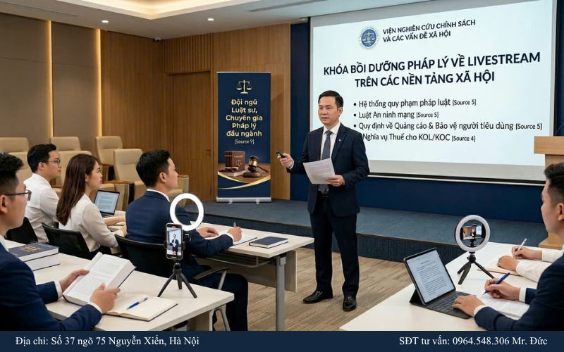 Thông báo tuyển sinh: Khóa bồi dưỡng pháp lý Livestream trên mạng xã hội